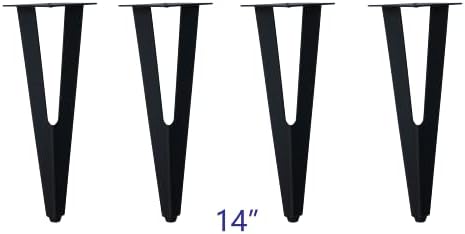 V Forma de foi; Set/4 28 „sau 18” picior de masă metalică; design modern Slick