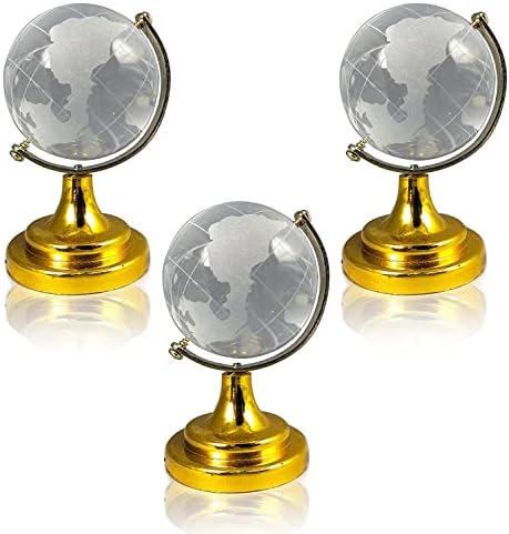 Fengshui Crystal Globe cu stand de aur pentru succesul energetic pozitiv Noroc și prosperitate Vastu Remediu pentru casă și