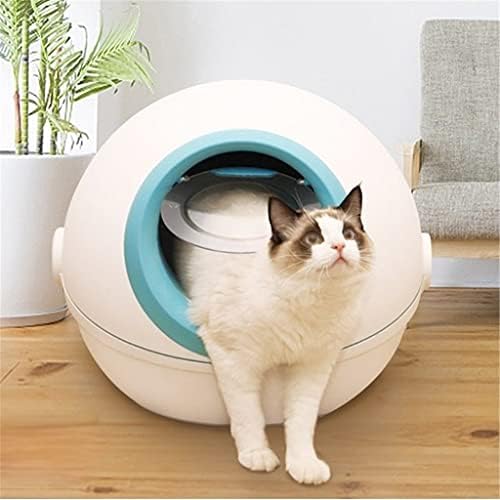 Cutie de gunoi pentru pisici Gppzm complet închisă pisici supradimensionate toaletă Deodorant și cutie de excremente pentru