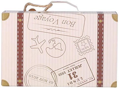 Simlug Candy Box pentru cadou, 50 pc/ set roman Mini Suitcase Elegant Portable Cardboard Boxe de ciocolată