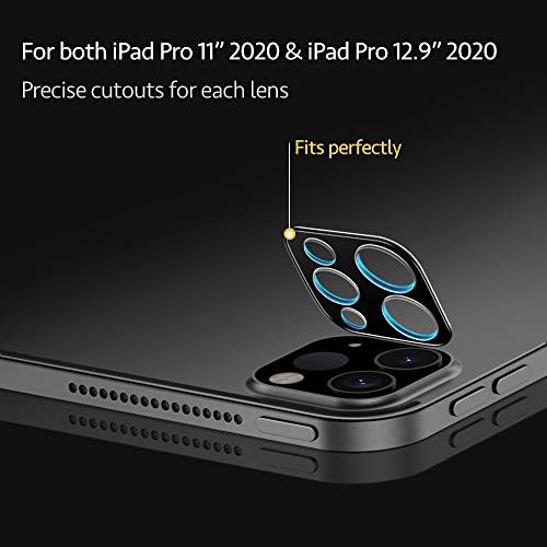 Carcasă magnetică ESR Rebound și [2 pachet] Protector de ecran pentru lentile pentru cameră compatibil cu iPad Pro 12.9 inch