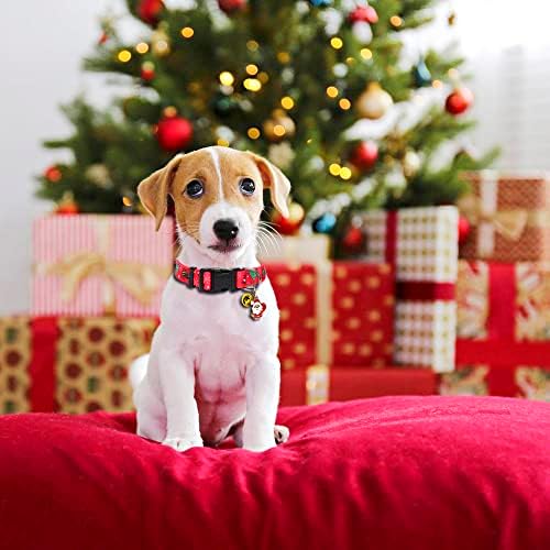 Guler pentru câini de Crăciun, guler moale confortabil pentru câini de Crăciun cu eliberare rapidă cu cataramă de Crăciun Cuppy