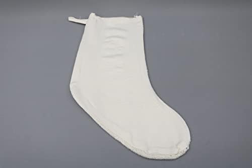 Sarakaya Pillow Cadou Stocking de Crăciun, ciorapi alb, șosete de Crăciun de cânepă, ciorapi Kilim, Santa Cruz, ciorapi de