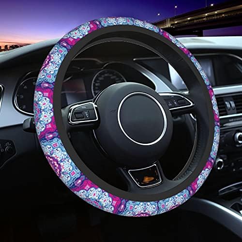 Mandala drăguț volan acoperi Boho accesorii auto pentru adolescenti 15 inch Anti alunecare neopren Universal auto Volan Protector