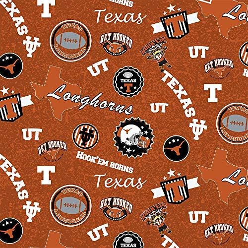 Universitatea din Texas Fat Quarter-NCAA Collegiate bumbac Fabric-TX1208