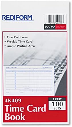 Rediform 4k409 card de timp angajat săptămânal 4-1 / 4 x 7 100 / Pad
