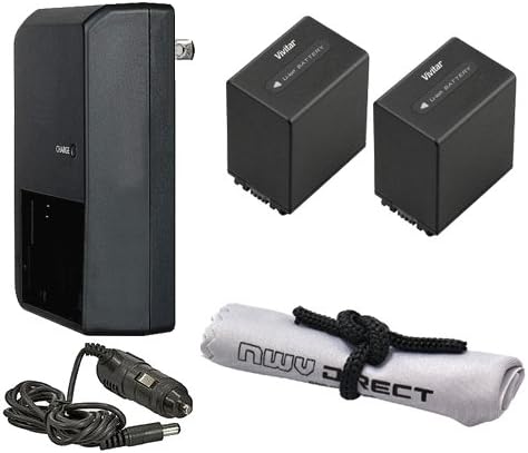 Baterii inteligente de mare capacitate + încărcător de călătorie AC / DC compatibil cu Sony Handycam HDR-XR260V