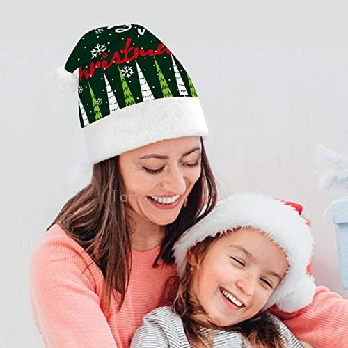 Pălărie de Crăciun Moș Crăciun, scenă de Crăciun fericit Pălărie de Vacanță de Crăciun pentru adulți, pălării de Crăciun Unisex