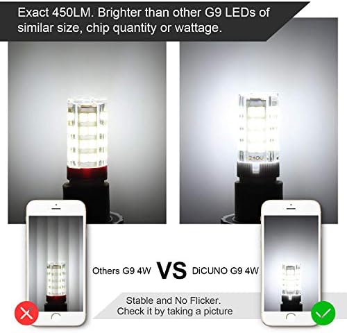Bec led G9, înlocuitor de 5W pentru bec cu halogen 40W G9, lumină de zi 6000K,lumină de cristal de porumb G9 pentru iluminatul