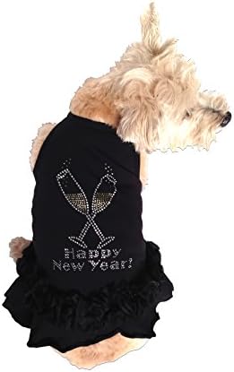 Echipa de câini tostesc rochia de Tutu de Anul Nou pentru câini, medie