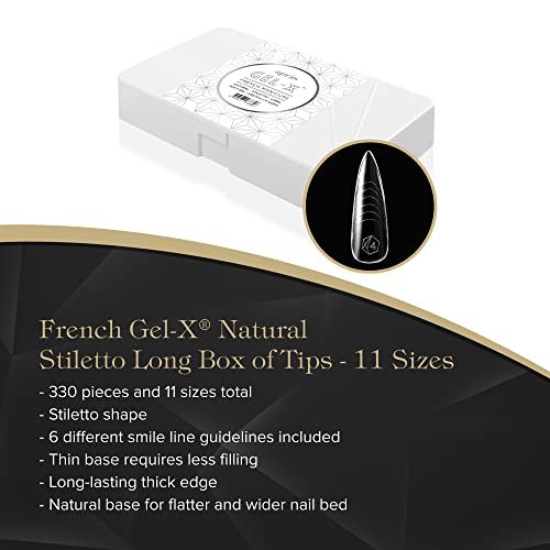 Apr rezerve kit gel-X gel pentru unghii-cutie cu 500 vârfuri de unghii, mărimi 0-9