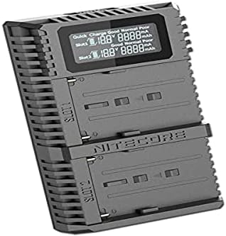 Nitecore USN3 Pro Dual-slot Digital Charger USB compatibil cu bateriile camerei Sony