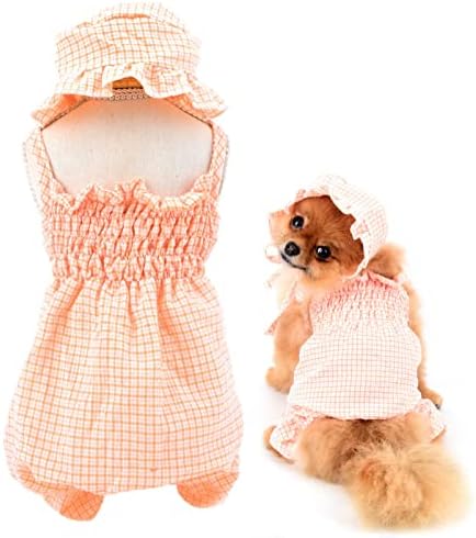 SMALLLEE_LUCKY_STORE haine pentru animale de companie fete catelus Carouri Bumbac Pijamale Pijamale pentru câini mici mijlocii