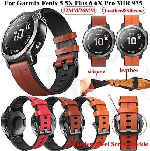 FNDWJ Sport Sport Silicon Watchband curea pentru Garmin Fenix ​​7x 7 6x 6 Pro 5x 5 Plus 3HR ușor Fit cu roade rapidă cu mână