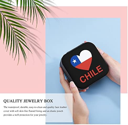 Love Chile pentru femei Premium Călătorie pentru femei mici bijuterii Colier Colier Inel Organizator Mini Display