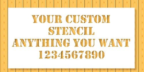 Custom Stencil 12x24 - Custom laser personalizat - Orice doriți - Polyester Strong MIL 10 - SUA Made