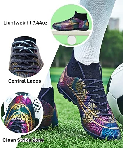 Unisex bărbați Femei fotbal Cleats FG / AG fotbal pantofi gazon interior în aer liber firma sol High-top Spikes Younth formare