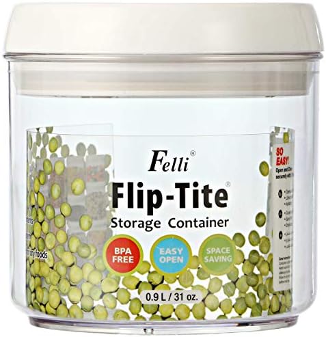 Felli Flip-Tite acril 6 rotund alimentare canistra 0.9 L / 31-oz