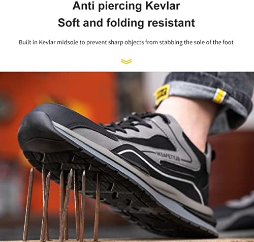 Pantofi de lucru pentru bărbați Pantofi de siguranță din oțel pentru bărbați Adidași de lucru ușori Pantofi de lucru de siguranță