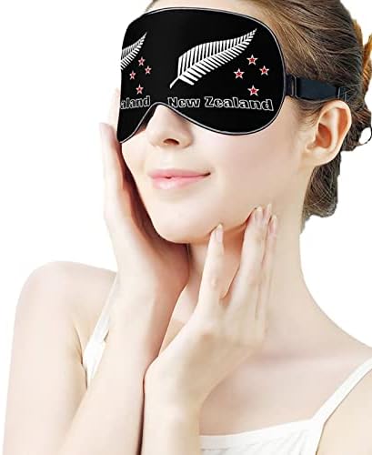 FunnyStar Noua Zeelandă Maori Fern Soft Sleep Mask Capac pentru ochi pentru dormit Blind Blind Blocks Light Light cu curea