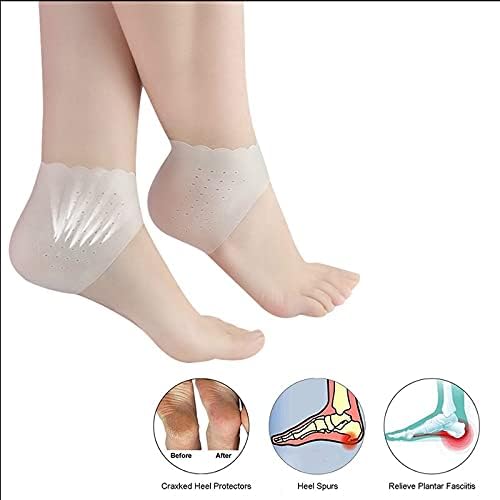 MIAOHY 2buc Silicon picioare îngrijire șosete gel hidratant toc subțire șosete cu gaura cracare picior piele îngrijire acoperi