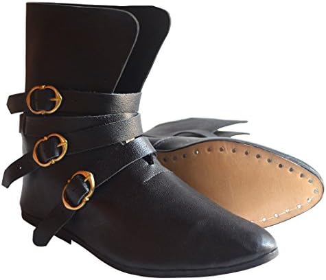 Allbeststuff Medieval Shoes 3 Pantofi cu cataramă din aramă Cizmă Renaștere