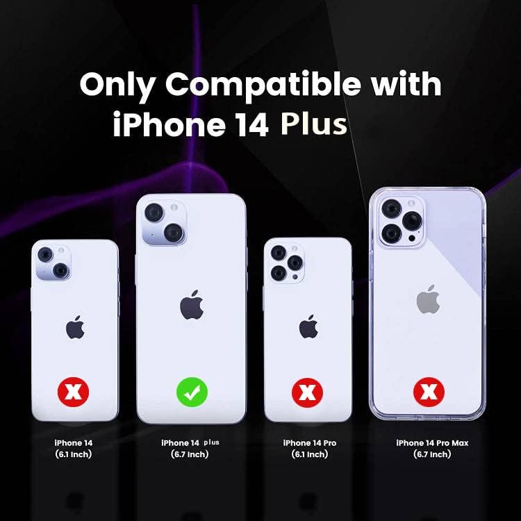 Crosspace femei telefon portofel caz compatibil pentru iPhone 14 Plus cu suport pentru Card, piele Premuim cu model de marmura