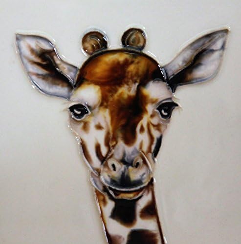 YH-Arts 6x6-481 Drăguț girafa decorare țiglă, Multi-Color, 6 x 6-Inch