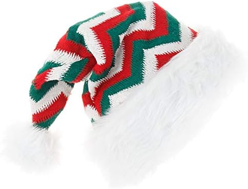 Pălărie de Crăciun Leazone Pălărie de Moș Crăciun pălărie tricotată pentru adulți costum de Crăciun pălărie de Crăciun pentru