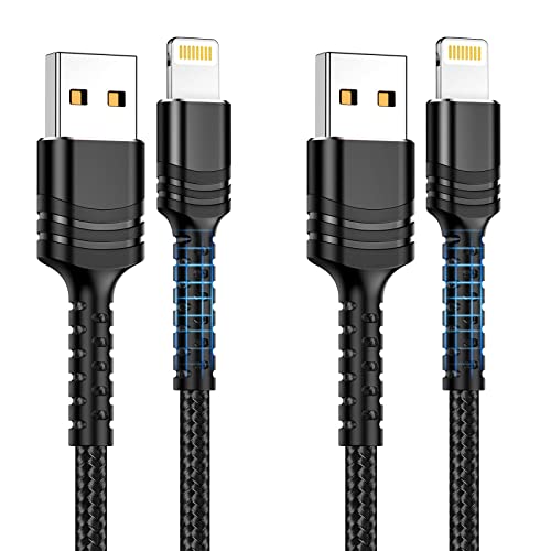 Cablu Lightning actualizat 2022 cabluri de încărcare pentru iPhone, [2 pachet 3ft] Cablu de încărcare USB A la Lightning certificat