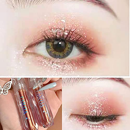 Eyeliners colorate 7 culori Glitter lichid Eyeshadow Shiny Shimmer lungă durată Uscare rapidă impermeabil Eyeshadow Pigment