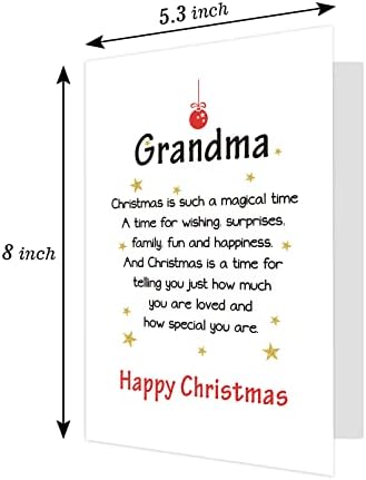 Bunica de Crăciun cu plicuri, cadouri fericite de Crăciun pentru bunica, idei unice de cadouri de Crăciun, cadouri minunate