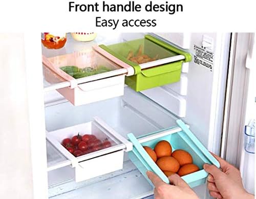 1 buc reglabil Stretchable frigider Organizator sertar Coș frigider trage-out sertare proaspete distanțier strat depozitare