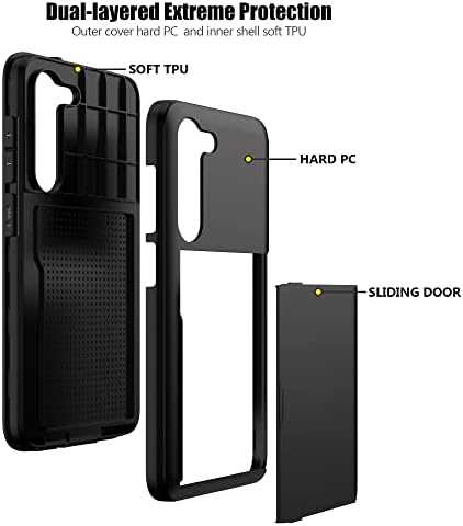 NVOLLNOE pentru carcasă Samsung S23 Plus cu suport de card 5g 6,6 inch subțire subțire subțire duală Galaxy Galaxy S23 Plus
