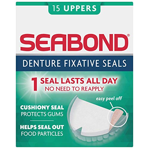 Garnituri fixative Seabond Protenth, pernă adezivă moale, durează toată ziua și protejează gingii, 15 pupași, pachet de 1