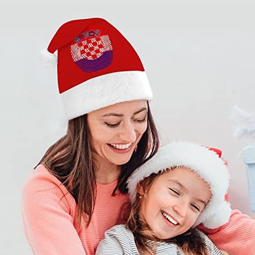 Croația Finger Print Crăciun pălărie Santa pălării Xmas copac decoratiuni vacanță Decor Cadouri pentru adulți femei Familie