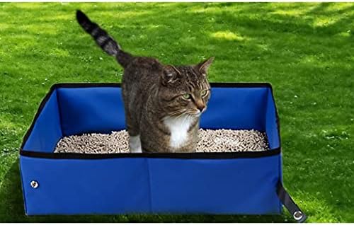 Cxdtbh portabil pliere pisici Litter Box Oxford pânză de acoperire culoare semi încercuire ușor curat Pet toaletă