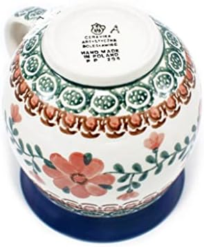 Olă de ceramică poloneză decorativă de 12 oz cu bule, alb