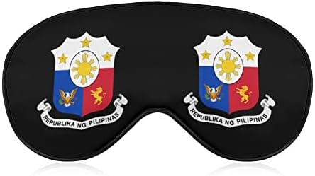 Placa armelor din Filipine imprimă mască pentru ochi Blocarea luminii Masca de somn cu curea reglabilă pentru călătoria cu