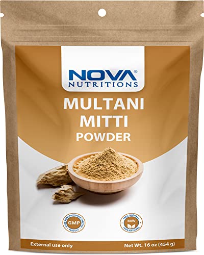 Nova Nutritions Multani Mitti Powder 16 OZ - pentru corp Facial, mască și piele-Regenerator Natural