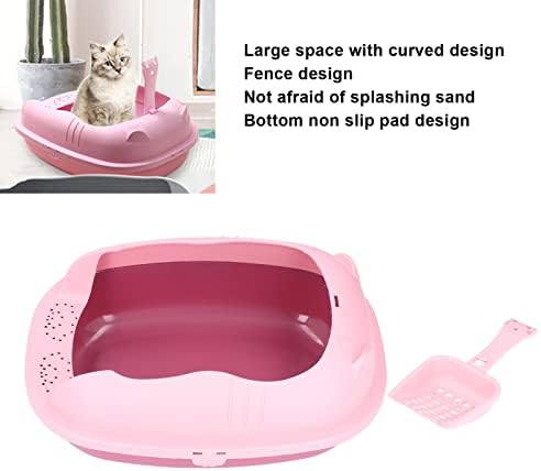 Pisica de toaletă, ușor de curățat Semi-închis Cat Litter Box suficient spațiu pentru animale de companie mici pentru pisici