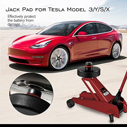 4 Pack Jack Pad pentru Tesla Model 3/Y/S/X ridicare Jack Pad pucks Jack tampoane cu Carry Case cauciuc Pad protejează baterie