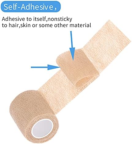 Ivy Medical Care Atersiesive Bandage Wrap-6pcs Medical Tape Vet Wrap Rolls-5 metri Bandaj coerent nețesut