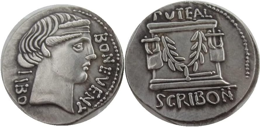 Dolar de argint Copie romană antică Copie străină Monedă Comemorativă Platată de Silver RM08