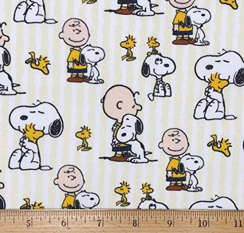 Pachet de 2-arahide Snoopy & amp; Woodstock dungi bumbac Fabric-18 x 22 trimestru de grăsime