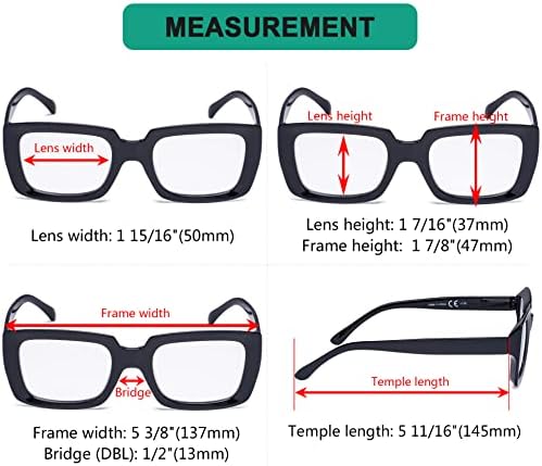 Eykepper Economisiți 10% pe 5 pachete pentru femei retro ochelari de lectură supradimensionați și 4 pachete de cititor de design
