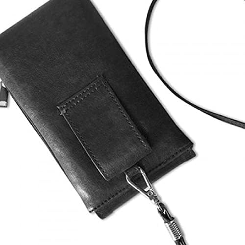 Alfabet grecesc phi siluetă neagră siluetă portofelul de telefon agățat pungă mobilă buzunar negru