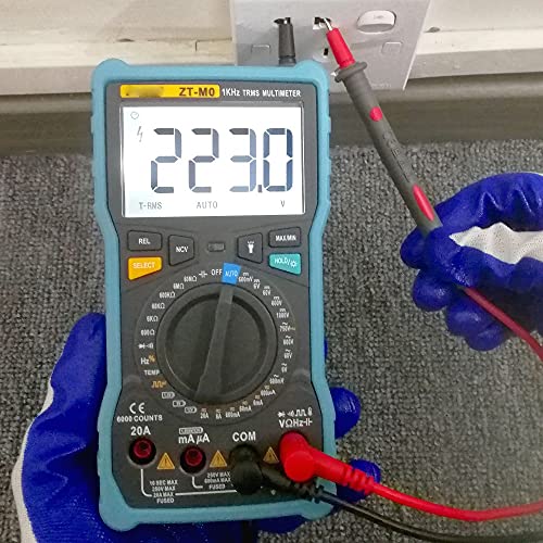 Quul Digital multimetru Capacitate Profesional Transistor Tester Baterie 6000 Auto AC Voltmeter Meter pătrat