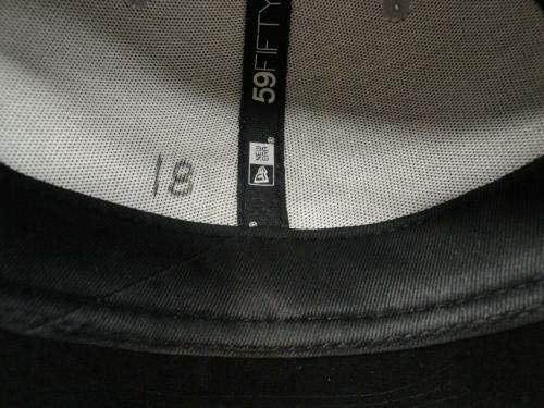 18 Los Angeles Dodgers Game folosit/Echipa a emis Baseball Cap Hat Dimensiune 7 3/8 - Joc folosit MLB Hats