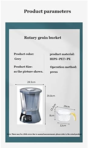 POKHDYE dozator de orez recipient de orez 10 kg depozitare de orez containere rotative pentru cereale Coș automat de depozitare